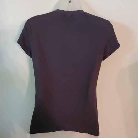 Bebe Grey Short Sleeve Tee Womens Large - Picture 2 of 2